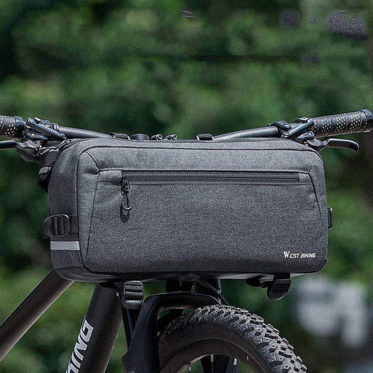 WEST BIKING YP0707301 Borsa da manubrio per mountain bike Borsa per la testa multifunzionale di grande capacità, WEST BIKING YP0707301
