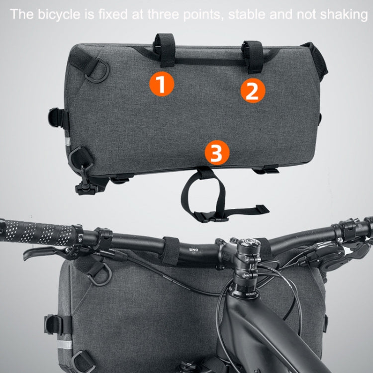 WEST BIKING YP0707301 Borsa da manubrio per mountain bike Borsa per la testa multifunzionale di grande capacità, WEST BIKING YP0707301