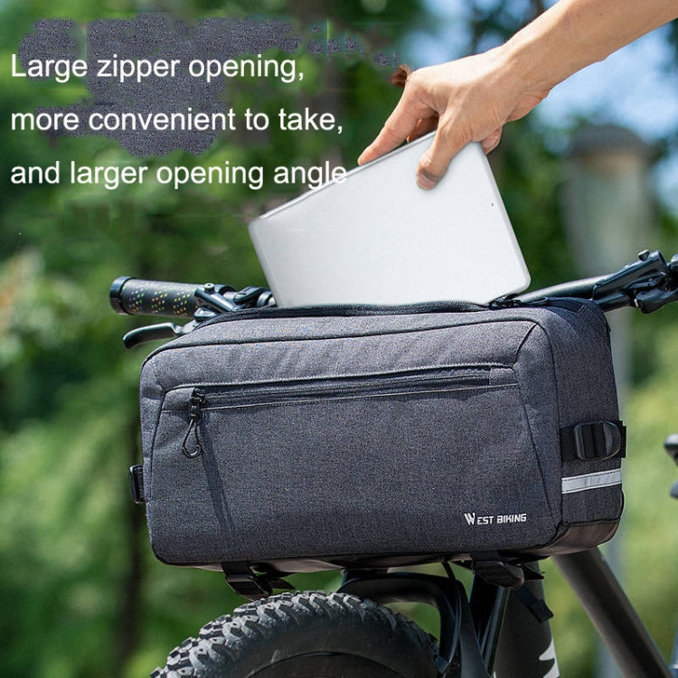 WEST BIKING YP0707301 Borsa da manubrio per mountain bike Borsa per la testa multifunzionale di grande capacità, WEST BIKING YP0707301