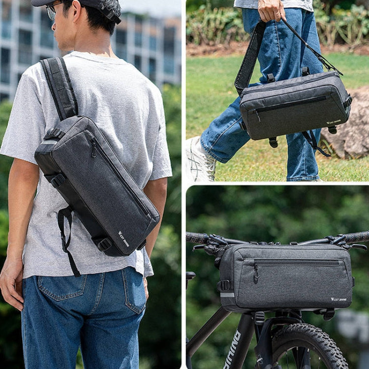 WEST BIKING YP0707301 Borsa da manubrio per mountain bike Borsa per la testa multifunzionale di grande capacità, WEST BIKING YP0707301