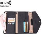 1655 RFID Anti-magnetico antifurto Borsa per passaporto Borsa per documenti Borsa per carte, Black, Orange, Deep Blue, Red, Pink, Dark Green, Light Green, Royal Blue, Rose Red, Grass Green