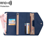 1655 RFID Anti-magnetico antifurto Borsa per passaporto Borsa per documenti Borsa per carte, Black, Orange, Deep Blue, Red, Pink, Dark Green, Light Green, Royal Blue, Rose Red, Grass Green