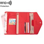 1655 RFID Anti-magnetico antifurto Borsa per passaporto Borsa per documenti Borsa per carte, Black, Orange, Deep Blue, Red, Pink, Dark Green, Light Green, Royal Blue, Rose Red, Grass Green