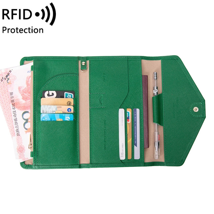 1655 RFID Anti-magnetico antifurto Borsa per passaporto Borsa per documenti Borsa per carte, Black, Orange, Deep Blue, Red, Pink, Dark Green, Light Green, Royal Blue, Rose Red, Grass Green