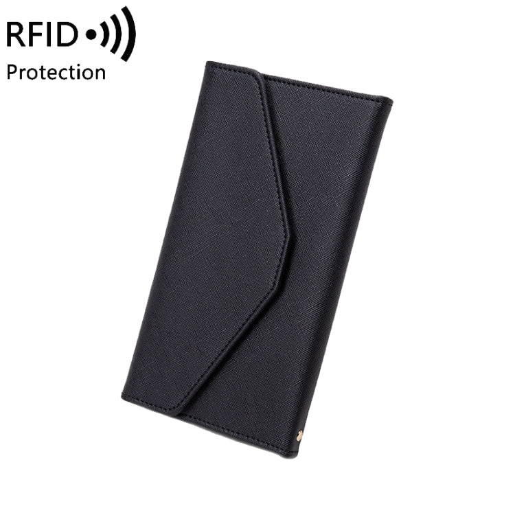 1655 RFID Anti-magnetico antifurto Borsa per passaporto Borsa per documenti Borsa per carte, Black, Orange, Deep Blue, Red, Pink, Dark Green, Light Green, Royal Blue, Rose Red, Grass Green