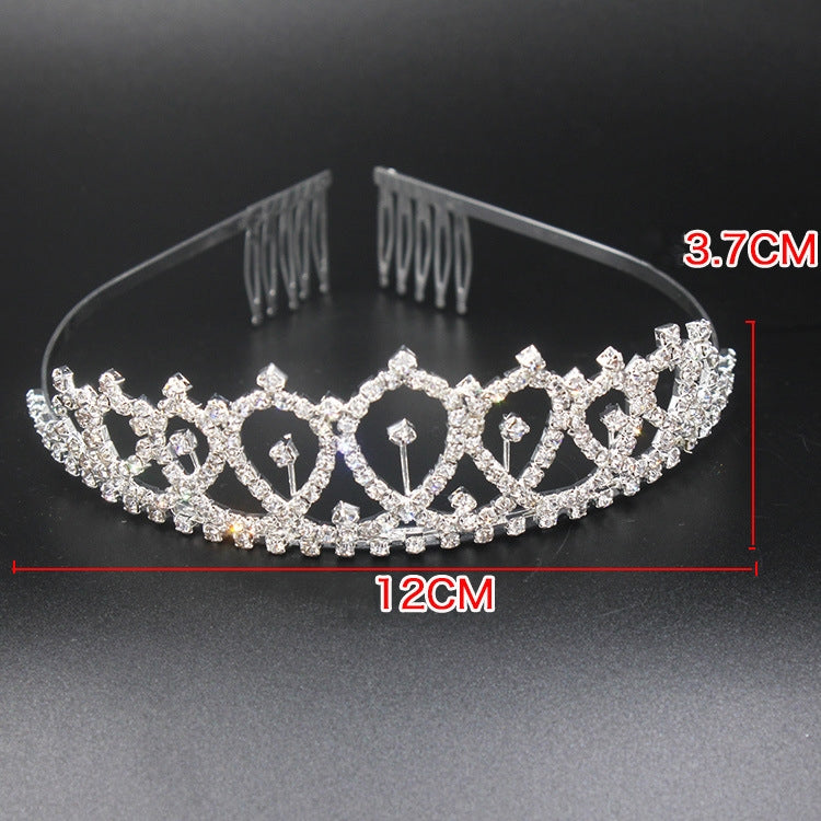 WM-02 Corona di Updo di cerimonia nuziale della festa di compleanno del diamante di cristallo, Silver, Gold, Rose Gold, AB Diamond, Gold Queen, AB Silver Queen, Silver Queen, Rose Gold Queen, Golden Queen, Silver Girl, AB Gold Girl, Gold Girl          ...