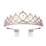 WM-02 Corona di Updo di cerimonia nuziale della festa di compleanno del diamante di cristallo, Silver, Gold, Rose Gold, AB Diamond, Gold Queen, AB Silver Queen, Silver Queen, Rose Gold Queen, Golden Queen, Silver Girl, AB Gold Girl, Gold Girl          ...