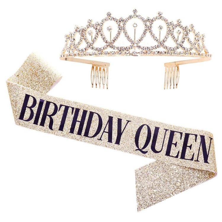 Corona decorativa con strass per cerimonie 12x3,7 cm