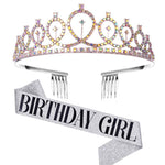 Corona decorativa con strass per cerimonie 12x3,7 cm