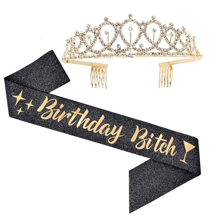 Corona decorativa con strass per cerimonie 12x3,7 cm