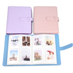 2PCS CAIUL Album fotografico in pelle PU da 3 pollici Fotografia digitale Collezione fotografica Libro commemorativo, Cherry Pink, Clove Purple, Qingkong Blue