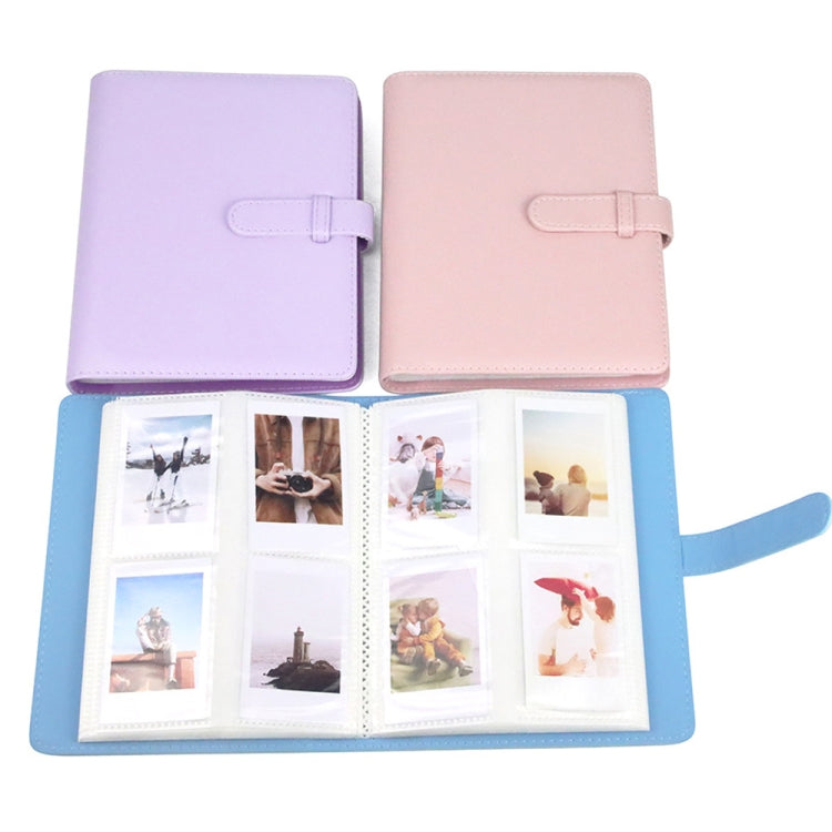 2PCS CAIUL Album fotografico in pelle PU da 3 pollici Fotografia digitale Collezione fotografica Libro commemorativo, Cherry Pink, Clove Purple, Qingkong Blue