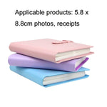2PCS CAIUL Album fotografico in pelle PU da 3 pollici Fotografia digitale Collezione fotografica Libro commemorativo, Cherry Pink, Clove Purple, Qingkong Blue