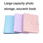 2PCS CAIUL Album fotografico in pelle PU da 3 pollici Fotografia digitale Collezione fotografica Libro commemorativo, Cherry Pink, Clove Purple, Qingkong Blue