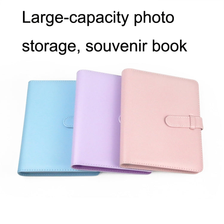 2PCS CAIUL Album fotografico in pelle PU da 3 pollici Fotografia digitale Collezione fotografica Libro commemorativo, Cherry Pink, Clove Purple, Qingkong Blue
