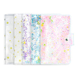 2PCS CAIUL Album fotografico in PVC da 3 pollici Raccolta di grande capacità Libro commemorativo, Purple Stream Sand, Pink Stream Sand, Blue Stream Sand, Golden Stars, Cute Daisy
