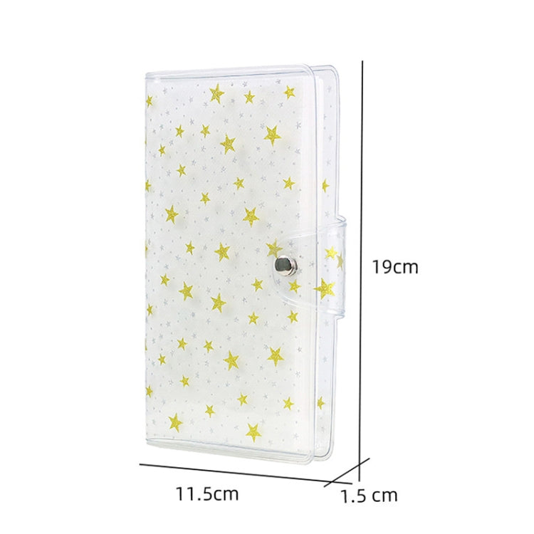 2PCS CAIUL Album fotografico in PVC da 3 pollici Raccolta di grande capacità Libro commemorativo, Purple Stream Sand, Pink Stream Sand, Blue Stream Sand, Golden Stars, Cute Daisy