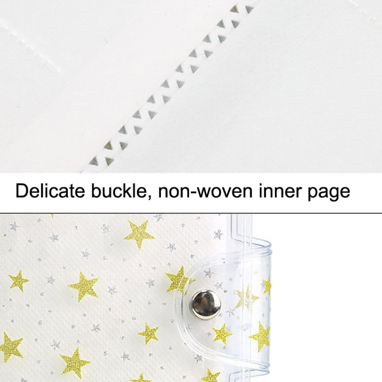 2PCS CAIUL Album fotografico in PVC da 3 pollici Raccolta di grande capacità Libro commemorativo, Purple Stream Sand, Pink Stream Sand, Blue Stream Sand, Golden Stars, Cute Daisy