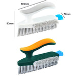 Spazzola per la pulizia delle fessure degli angoli del pavimento del bagno, White Gray, Yellow Green