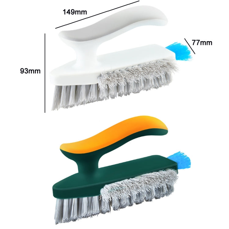 Spazzola per la pulizia delle fessure degli angoli del pavimento del bagno, White Gray, Yellow Green