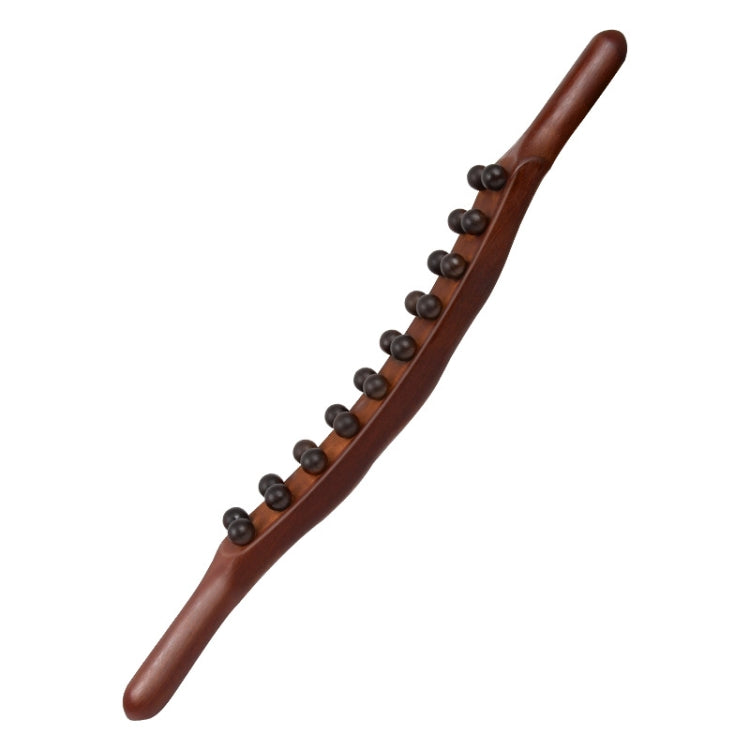 Bastone per massaggio a doppia fila carbonizzato con 20 perline Bastone per dragaggio meridiano, 58cm 20 Beads