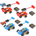 Pedal Catapult Launch Aerodynamic Car Genitore-figlio Corsa competitiva all'aperto, Red, Red + Blue Car, Blue, Blue + Red Car