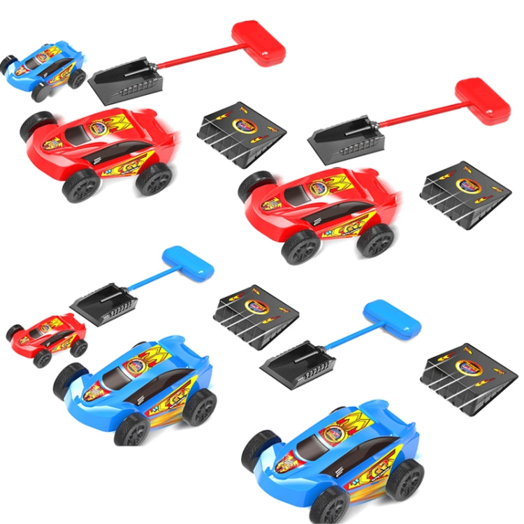 Pedal Catapult Launch Aerodynamic Car Genitore-figlio Corsa competitiva all'aperto, Red, Red + Blue Car, Blue, Blue + Red Car