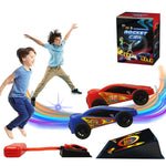 Pedal Catapult Launch Aerodynamic Car Genitore-figlio Corsa competitiva all'aperto, Red, Red + Blue Car, Blue, Blue + Red Car