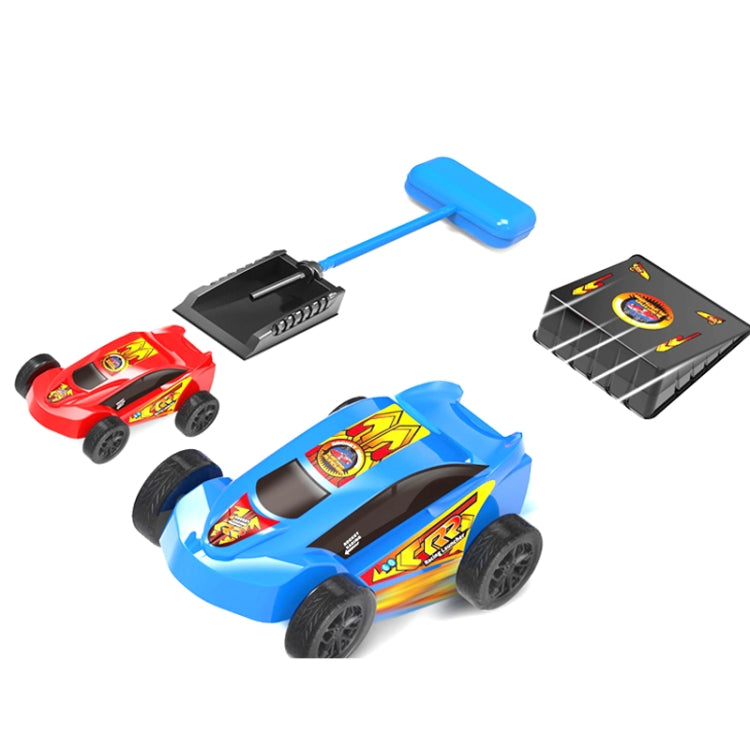 Pedal Catapult Launch Aerodynamic Car Genitore-figlio Corsa competitiva all'aperto, Red, Red + Blue Car, Blue, Blue + Red Car