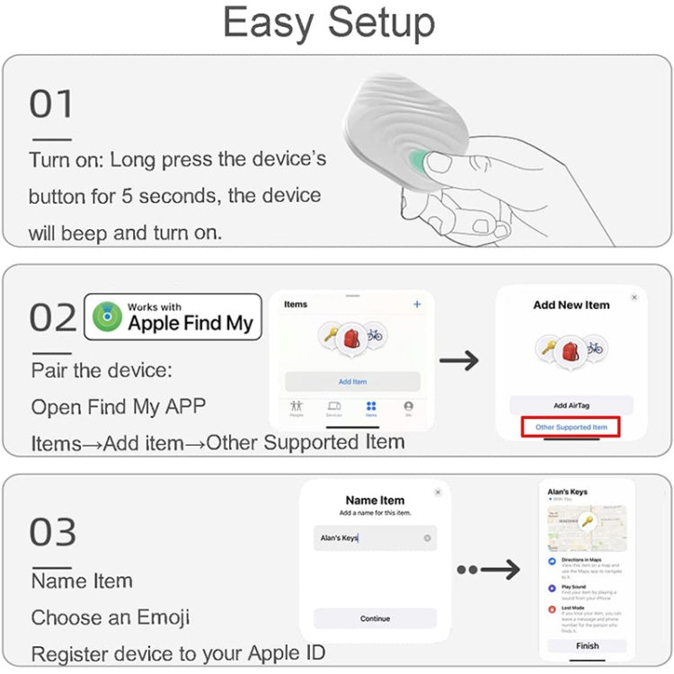 Nutale F11X Localizzatore Bluetooth Anti-Perdita per iOS
