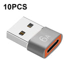 10 PCS HOWJIM HJ003 Adattatore da tipo C a USB 3.0 Supporto per ricarica e trasferimento di cavi dati, HOWJIM HJ003 Silver, HOWJIM HJ003 Black, HOWJIM HJ003 Red