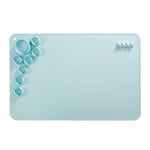 Tappetino da disegno per bambini in silicone Tavolozze di colori lavabili e lavabili, Blue, Pink