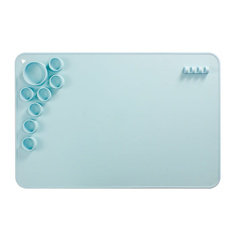 Tappetino da disegno per bambini in silicone Tavolozze di colori lavabili e lavabili, Blue, Pink