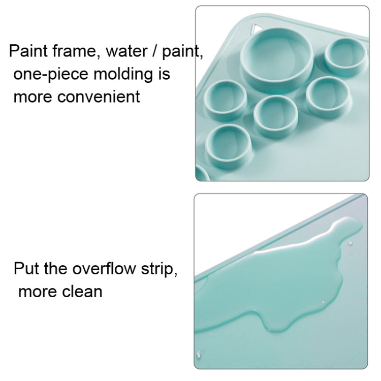 Tappetino da disegno per bambini in silicone Tavolozze di colori lavabili e lavabili, Blue, Pink