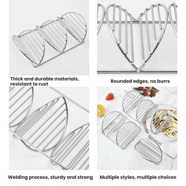 Supporto per pancake, crêpe, tortillas di mais in acciaio inox 304 a forma di V, Single Layer, 2 Layers, 3 Layers