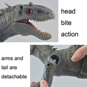 Giocattolo modello di dinosauro meccanico di simulazione di tirannosauro telecomandato senza fili 2.4G, Gray, Red