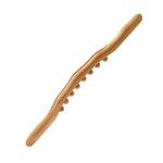 Bastone da massaggio in legno di faggio con otto perline Bastone per dragaggio meridiano, 53cm 8 Beads
