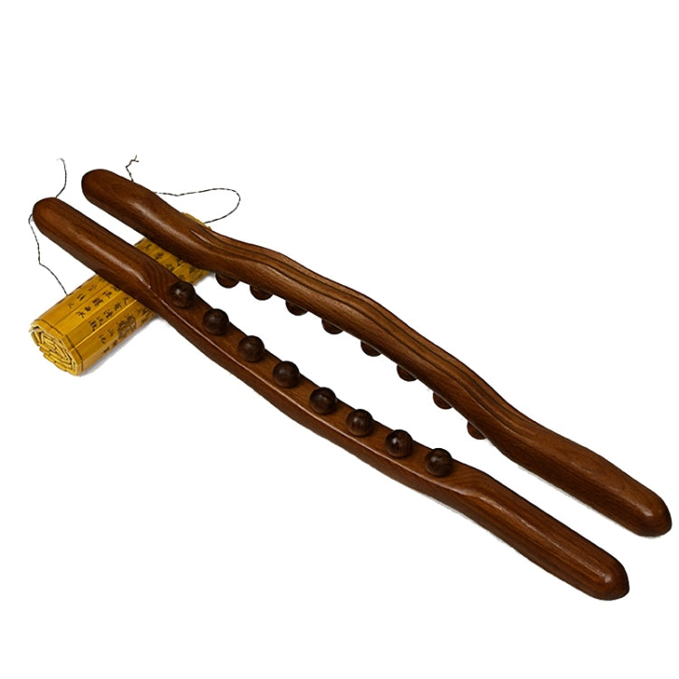 Bastone da massaggio in legno di faggio carbonizzato 53cm