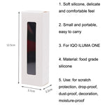 Custodia in silicone twill per sigaretta elettronica per IQO ILUMA ONE, Black, Dark Blue, Green, Light Purple, Rose Red, Mint Green, Pink, Gold, Red