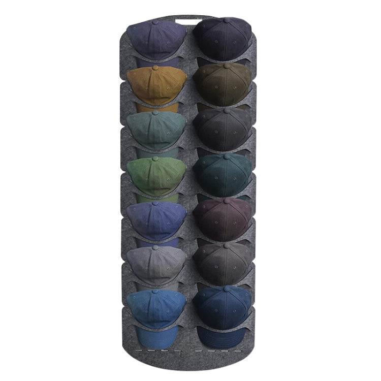 Espositore per berretto da baseball in feltro da 2 pezzi Borsa da appendere in tessuto non tessuto, stile:, 14 Grids Double Row 3mm, 7 Grids Single Row 3mm