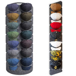 Espositore per berretto da baseball in feltro da 2 pezzi Borsa da appendere in tessuto non tessuto, stile:, 14 Grids Double Row 3mm, 7 Grids Single Row 3mm