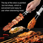 2 pezzi in acciaio inox semiautomatico a doppia testa forchetta per barbecue all'aperto, 2 PCS BBQ Tool