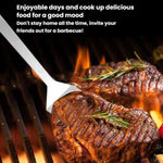 Set 3 in 1 di pinze, coltello e forchetta in acciaio inossidabile, pieghevole e portatile, per barbecue.