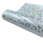Grafica fai-da-te in vinile autoadesivo sfumato per la decorazione della decalcomania della finestra di casa, White Leopard Print 30.5cm x 50cm, White Leopard Print 30.5cm x 100cm, Blue Leopard Print 30.5cm x 50cm, Blue Leopard Print 30.5cm x 100cm    ...