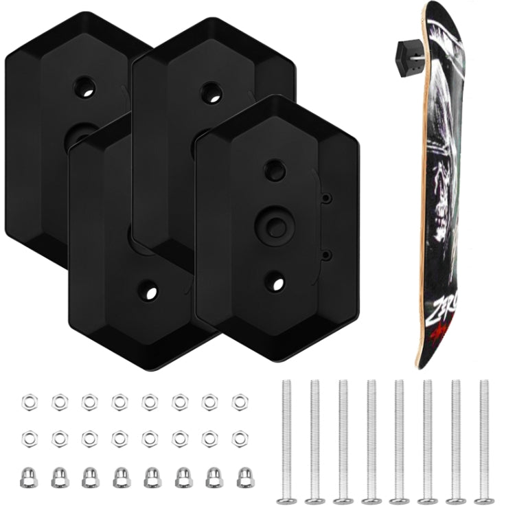 Supporto per skateboard con montaggio a parete 2 pezzi per esposizione e conservazione di tavole da skateboard