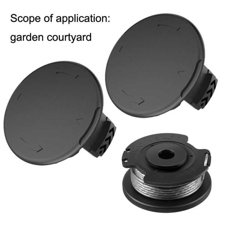 2PCS GK04 Cordless Weeder Lawn Mower Spool Cover per Greenworks, Green, Black