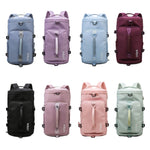 375 Zaino da viaggio a tracolla impermeabile e resistente all'usura di grande capacità, Black, Fog Blue, Sky Blue, Taro Purple, Charming Purple, Cherry Pink, Light Pink, Jelly Green