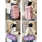 375 Zaino da viaggio a tracolla impermeabile e resistente all'usura di grande capacità, Black, Fog Blue, Sky Blue, Taro Purple, Charming Purple, Cherry Pink, Light Pink, Jelly Green