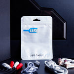100 PCS Sacchetto per imballaggio cavo USB Borsa per cavo dati Borsa a chiusura lampo, 7.5 x 12cm, 10.5 x 15 cm