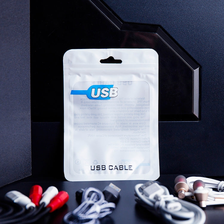 100 PCS Sacchetto per imballaggio cavo USB Borsa per cavo dati Borsa a chiusura lampo, 7.5 x 12cm, 10.5 x 15 cm